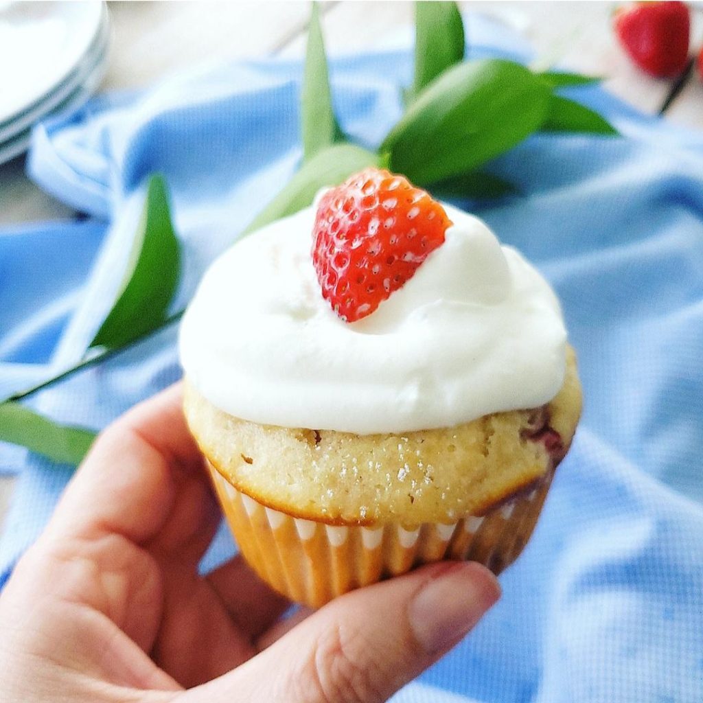 functional image strawberry shortcake muffins hand model