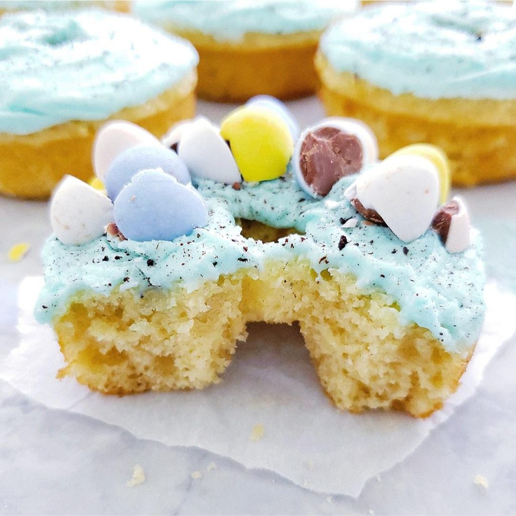 functional image whiskey speckled easter egg donuts bite cadbury mini eggs robins egg blue frosting