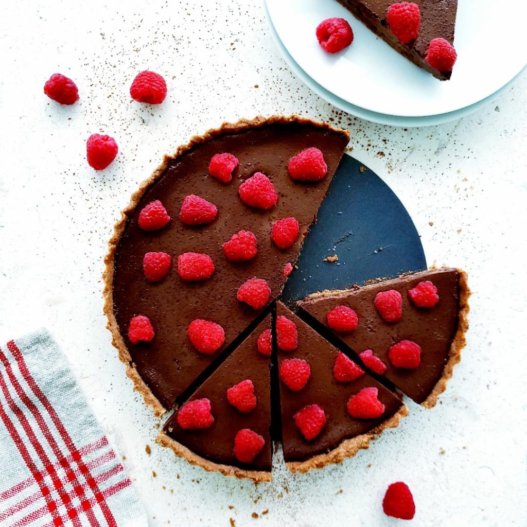 feature image raspberry chocolate tart