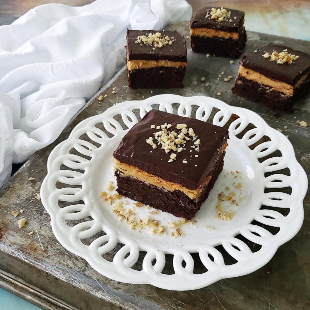 functional image recipe for peanut butter brownies plated brownie