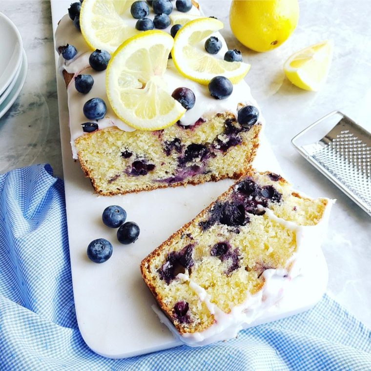 Blueberry Lemon Bread with Lemon Glaze