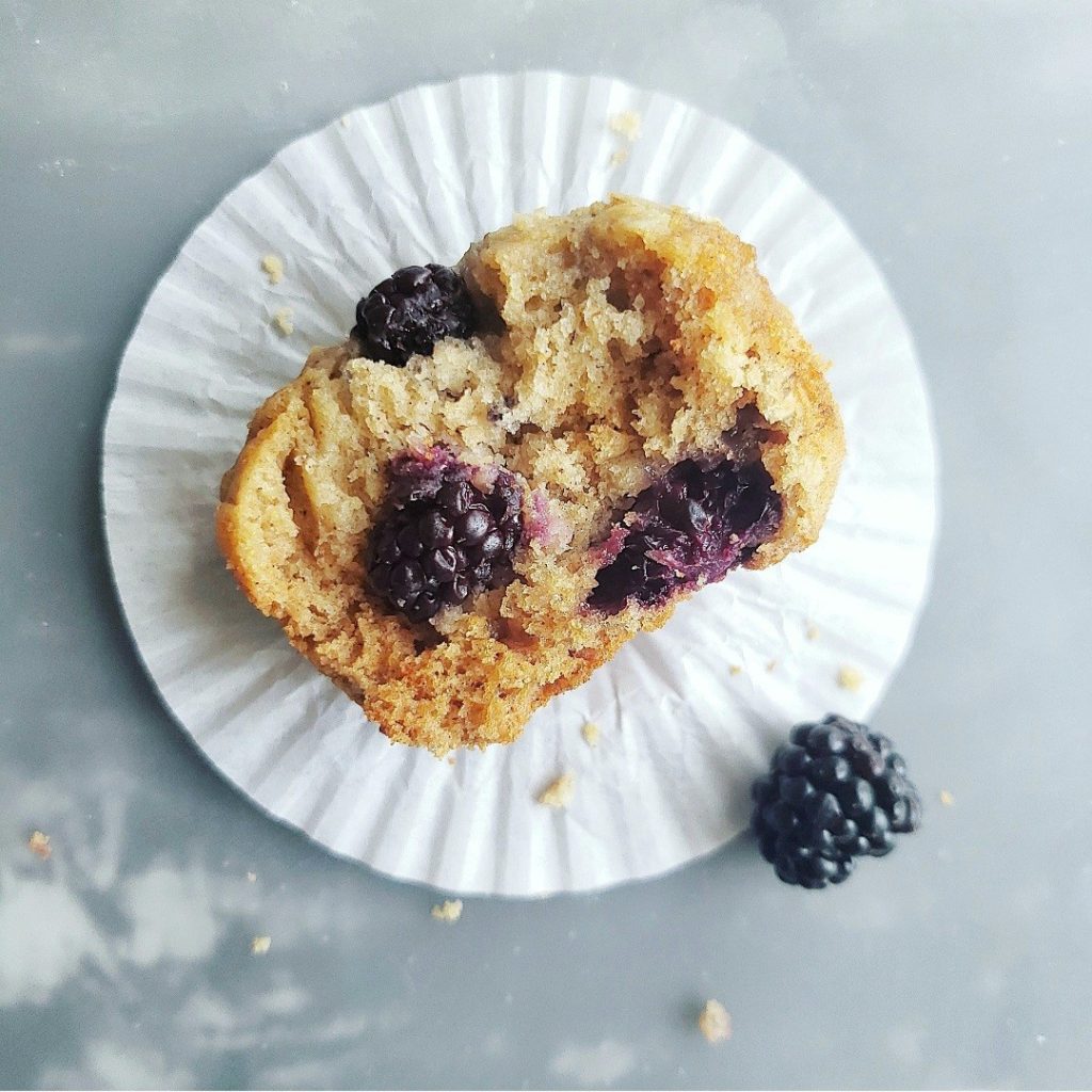 functional image blackberry muffins with oatmeal fresh blackberries top down