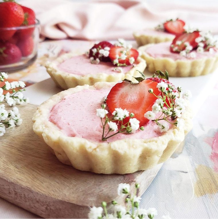 functional image strawberry tartlets with fresh strawberries
