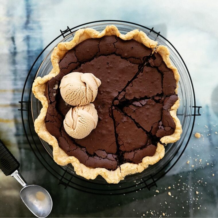 Dark Chocolate Chess Pie