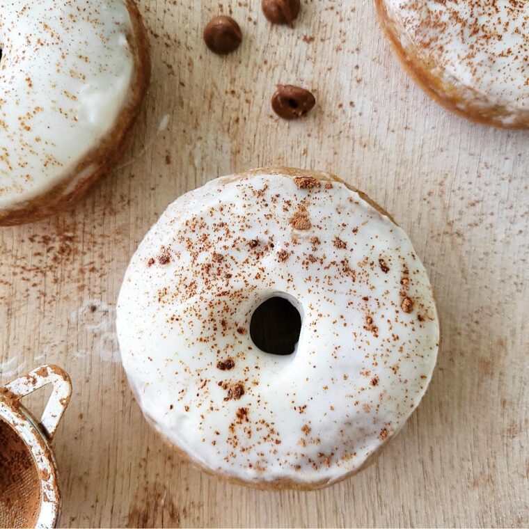 Banana Donuts with Condensed Milk Frosting